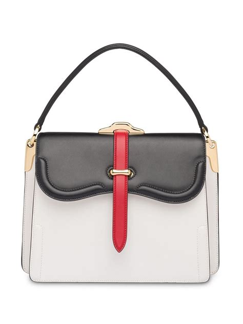 prada belle leather white multicolor|prada handbags.